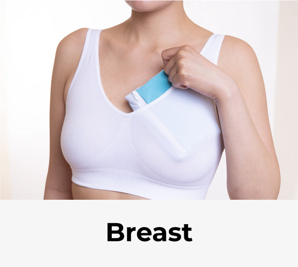 woman in sports bra with ice pack Thermal Pocket